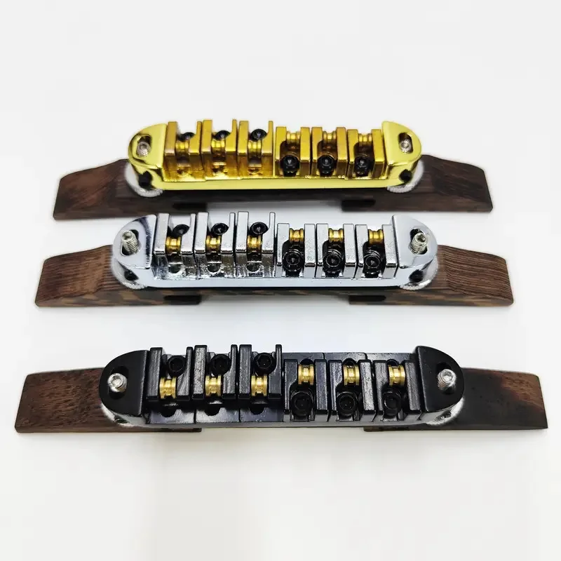 High-end Rosewood Jazz Electric Guitar Bridge Set Ball Shape Bottom Code Guitar Replacement Accessories