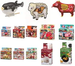 Stereo Puzzle Pig Chicken Cow Sheep Fish Tyrannosaurus Animal Dissection Illustrated Handbook Toys Miniature Item