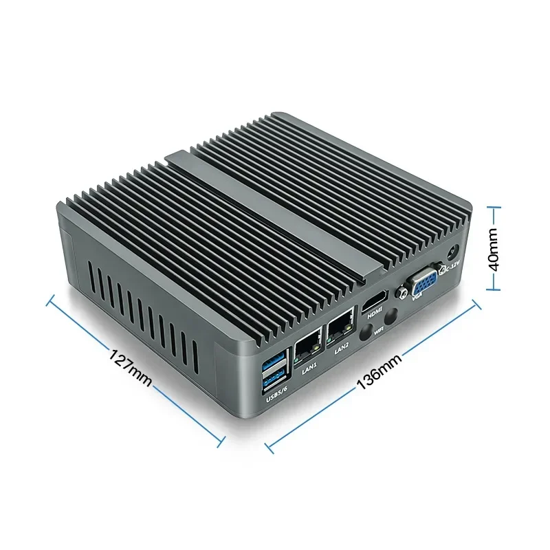 Mini host Micro, fanless industrial computer, low power consumption dual network industrial, industrial computer