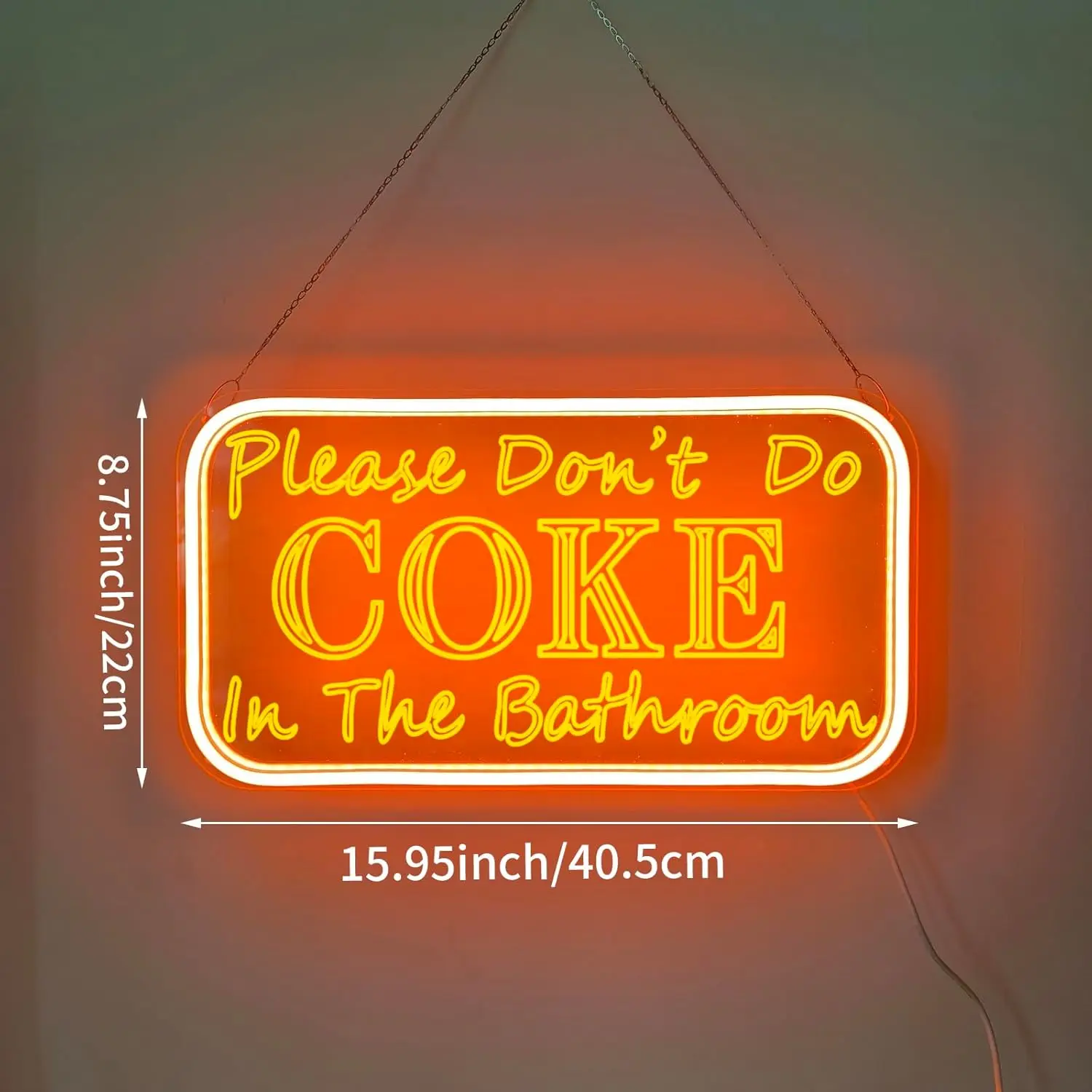 من فضلك لا تفعل فحم الكوك في الحمام، لافتة نيون لديكور الحائط، لافتة ضوء نيون مع سطوع قابل للتعديل، لافتة مضيئة #5