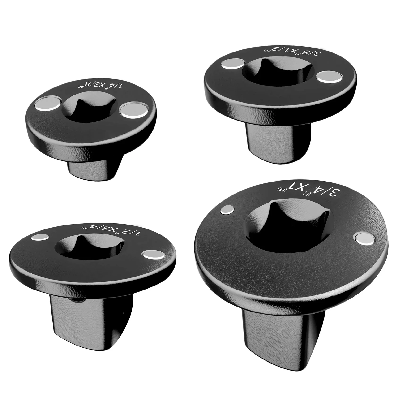 4Pcs Low Profile Impact Socket Adapter Set 3/8''to1/2'' 1/4''to3/8'' 3/4''to1'' 1/2''to3/4'' Impact Insert Ratchet Adapter