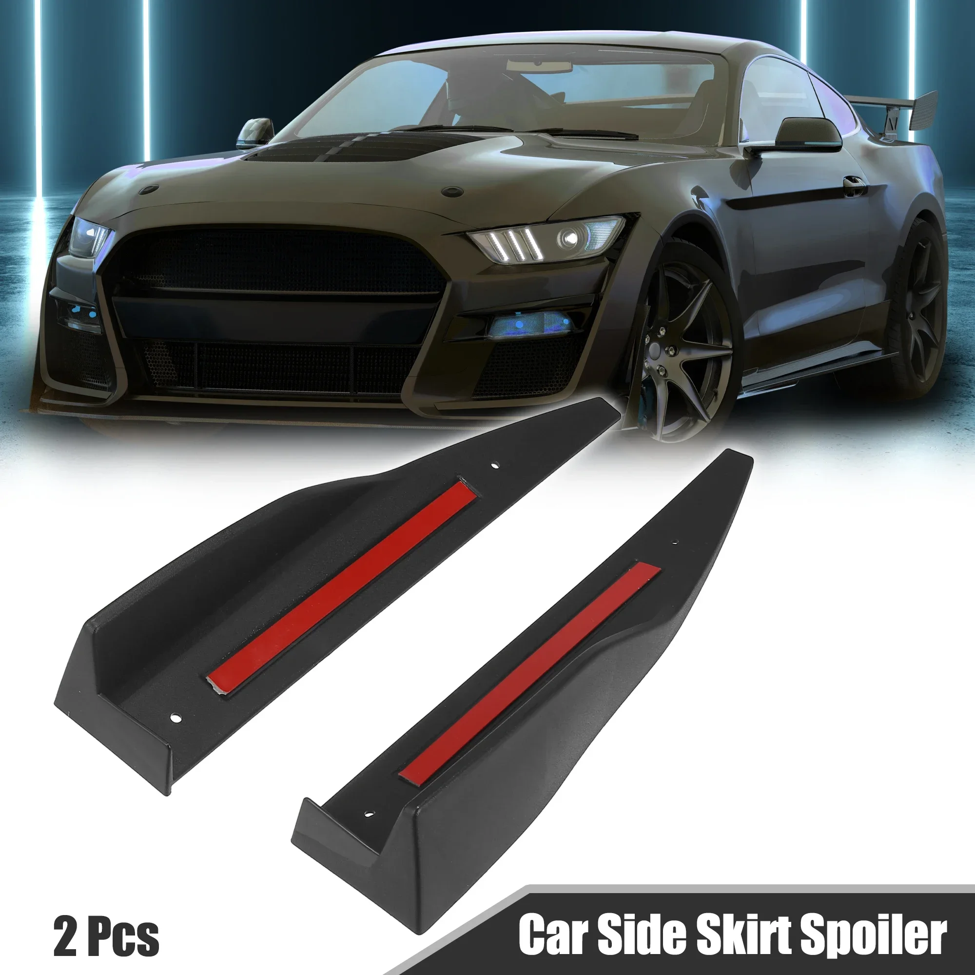 

2PCS Mudguard Modified Edge Beam Side Skirt Small Flying Wing Side Step for Ford for Mustang Roush 2015 2016 2017 2018 2019