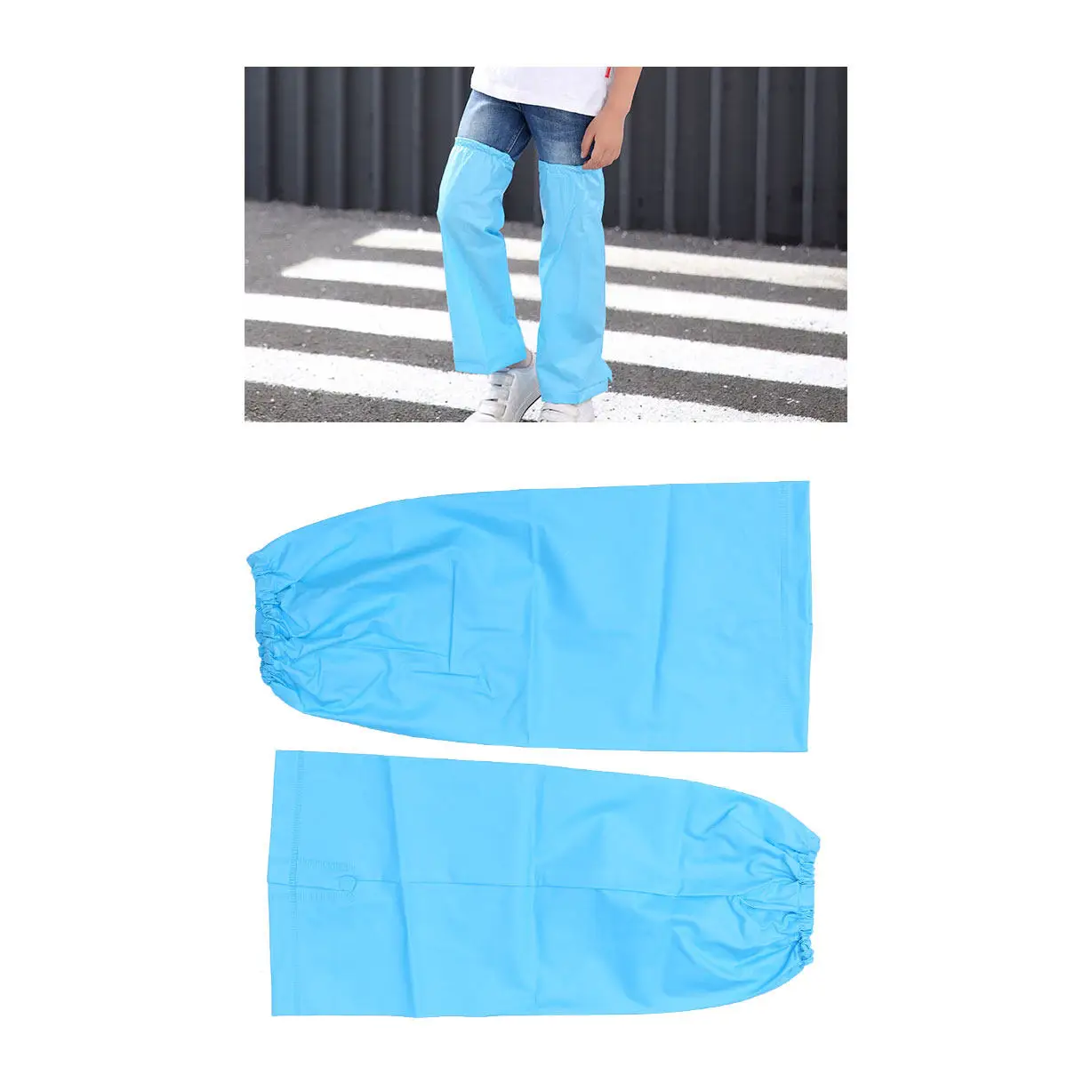 

1Pair Blue Waterproof Leg Cover for Elastic Fit Lightweight Cover for Rain Outdoor Hiking Drifting Lab Clean Room Use