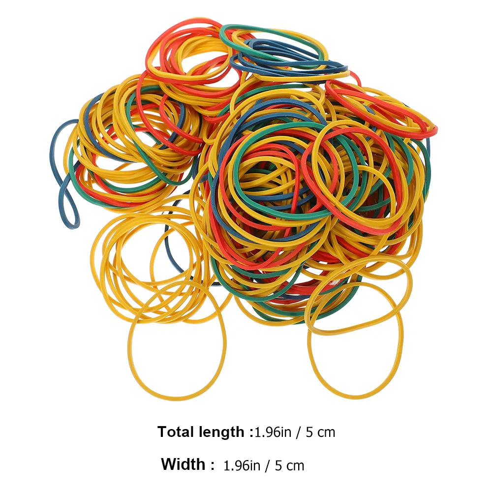 1Set Colorful Rubber Bands Natural Rubber Elastic Bands Thickened Heavy Duty Household Office Supplies Binding view 3