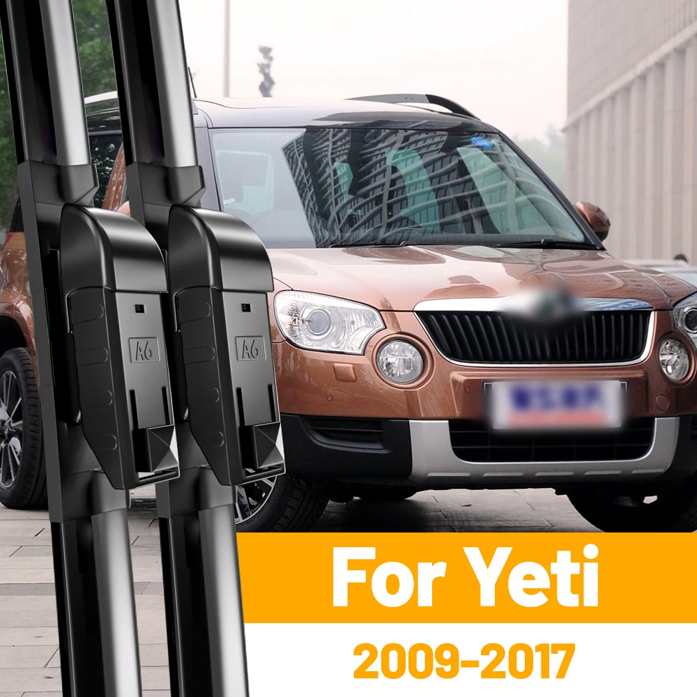 Für Skoda Yeti Front Wischer Klingen 2009-2017 2010 2011 2012 2013 2014 2015 2016 Windschutzscheibe Windschutzscheibe fenster Zubehör 24 "+ 19"