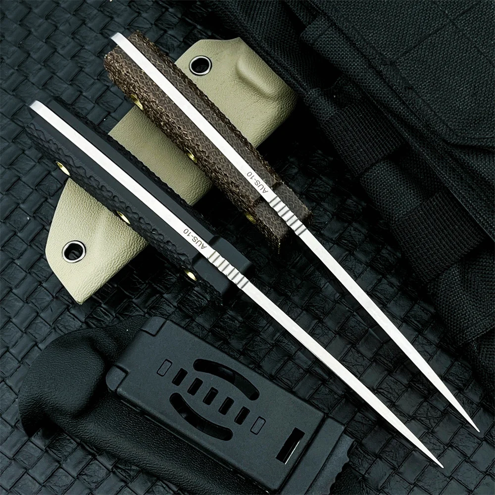 Hidden Canyon Hunter Feststehendes Messer mit Scheide 8Cr13mov Klinge, Micarta-Griff EDC Outdoor Camping Taktisches Überlebenswerkzeug