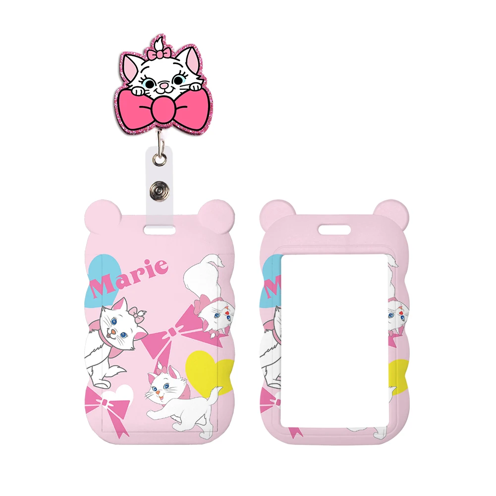 Disney Marie Cat Cute Card Badge Reel with Clip Retractable StudentGirls Kids Phone Strap Badge Holder Rope Pendant Cover - view 4