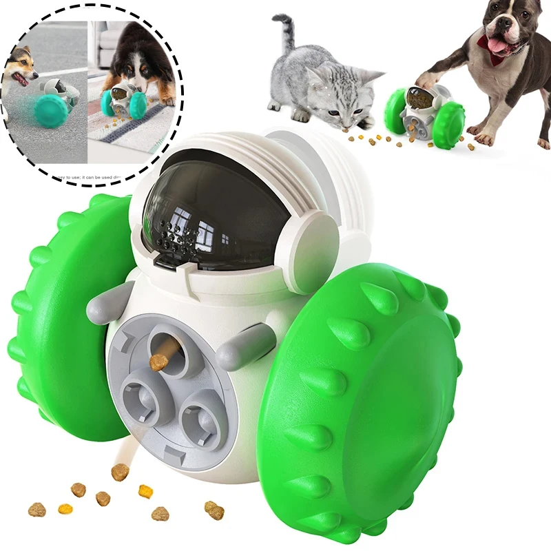 

Puppy Treats Leak Toy Tumbler Interactive Toy Dog Cat Slow Feeder Dispenser Iq Training Toy