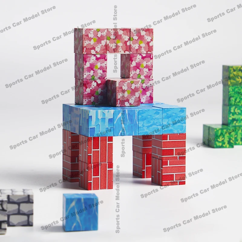 Magnetyczne Klocki Konstrukcyjne World Cube Magnet World Zestaw dla Dzieci od 3 Lat DIY Model Edukacyjny STEM Najlepsza Zabawka Sensoryczna Montessori