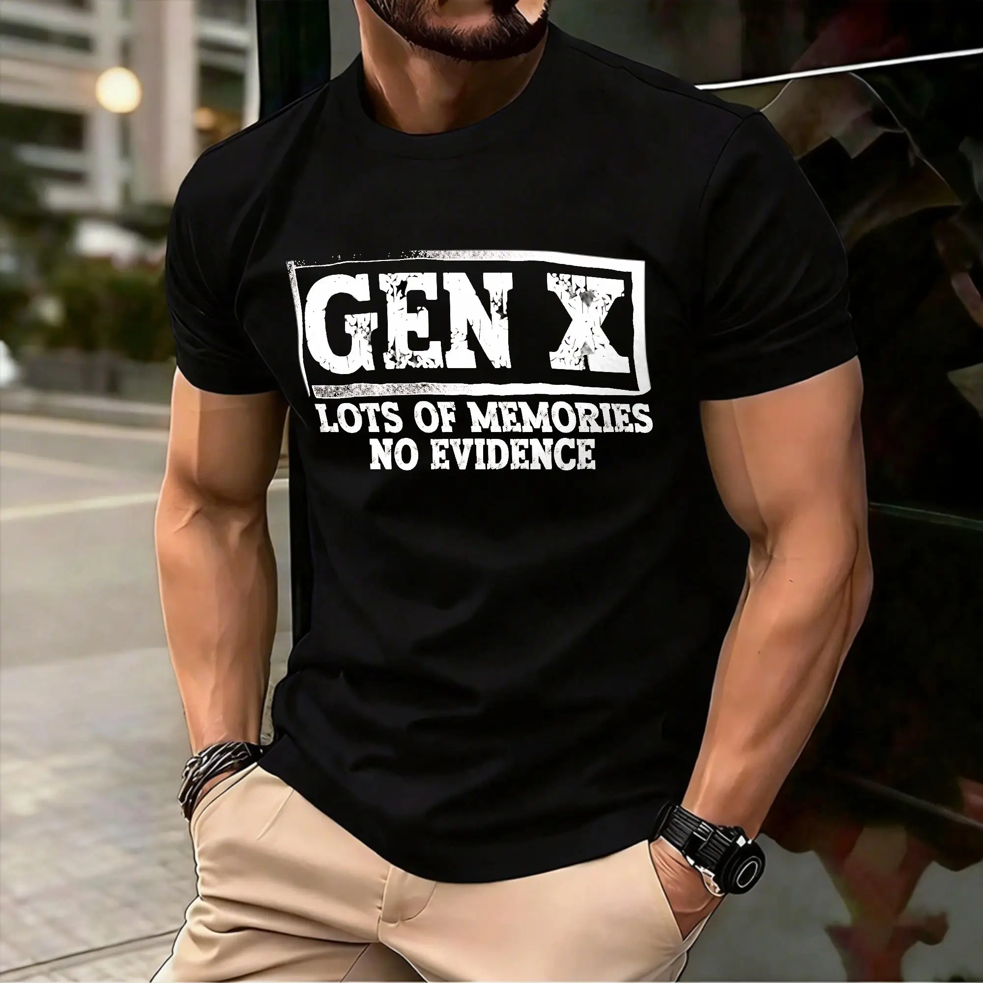 Oversized T Shirt Summer Generation X Hip Hop T Shirts  Pure Cotton Tee Shirt for Men Aesthetic Short Sleeve Tees