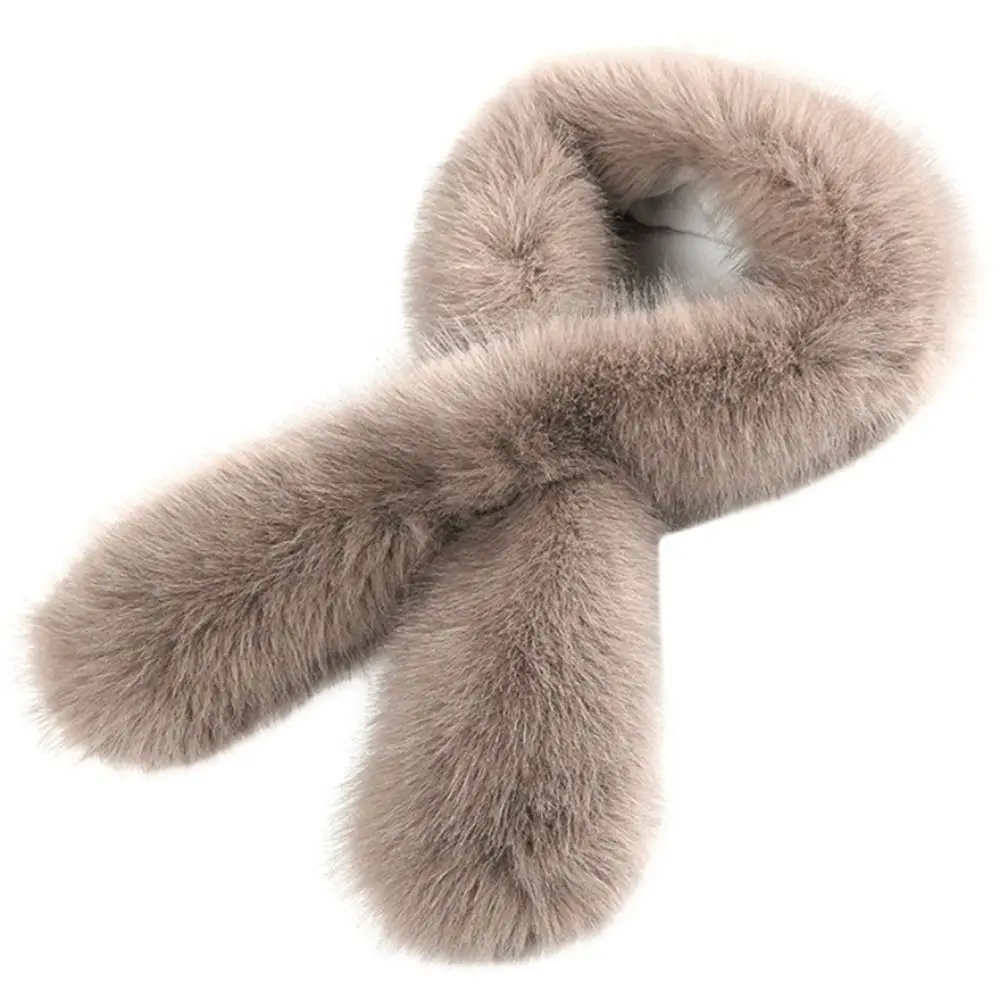 

Winter Faux Fur Scarf Thick Warm Soft Faux Fox Rabbit Fur Collar Scarf Comfortable Fluffy Neck Warmers for Women