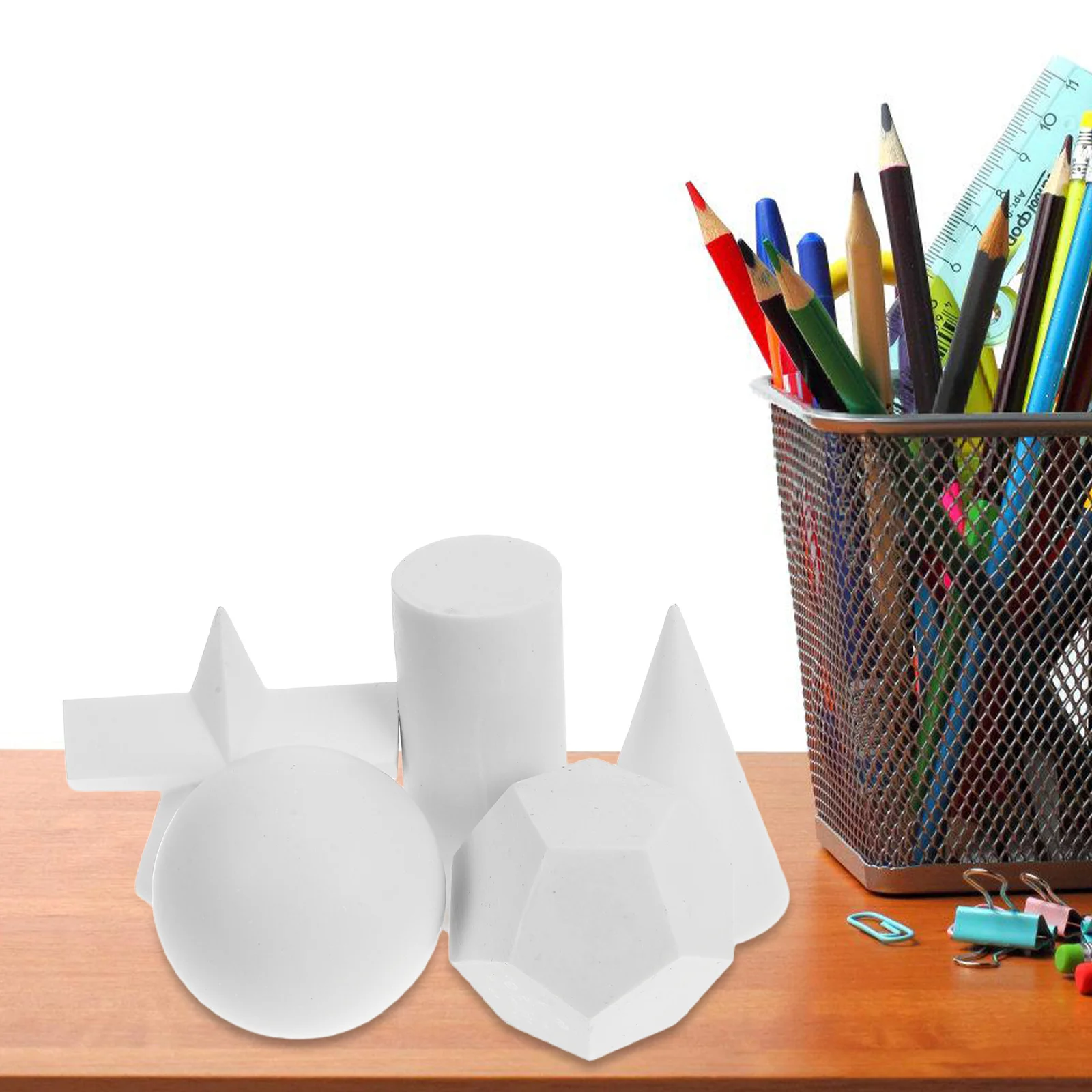 5 قطعة الأشكال الهندسية رسم الدعامة الإبداعية الراتنج الحرفية ديكور غرفة مكتب المنزل وممارسة الرسم العرض #2