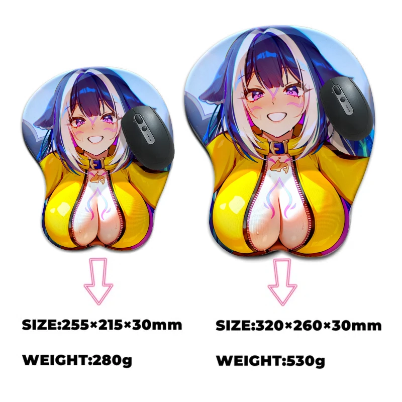 

Big Size Anime Shylily Boob Mouse Pad Desk Mat Indie Virtual Youtuber Gamer Wrist Rest Mouse Pad