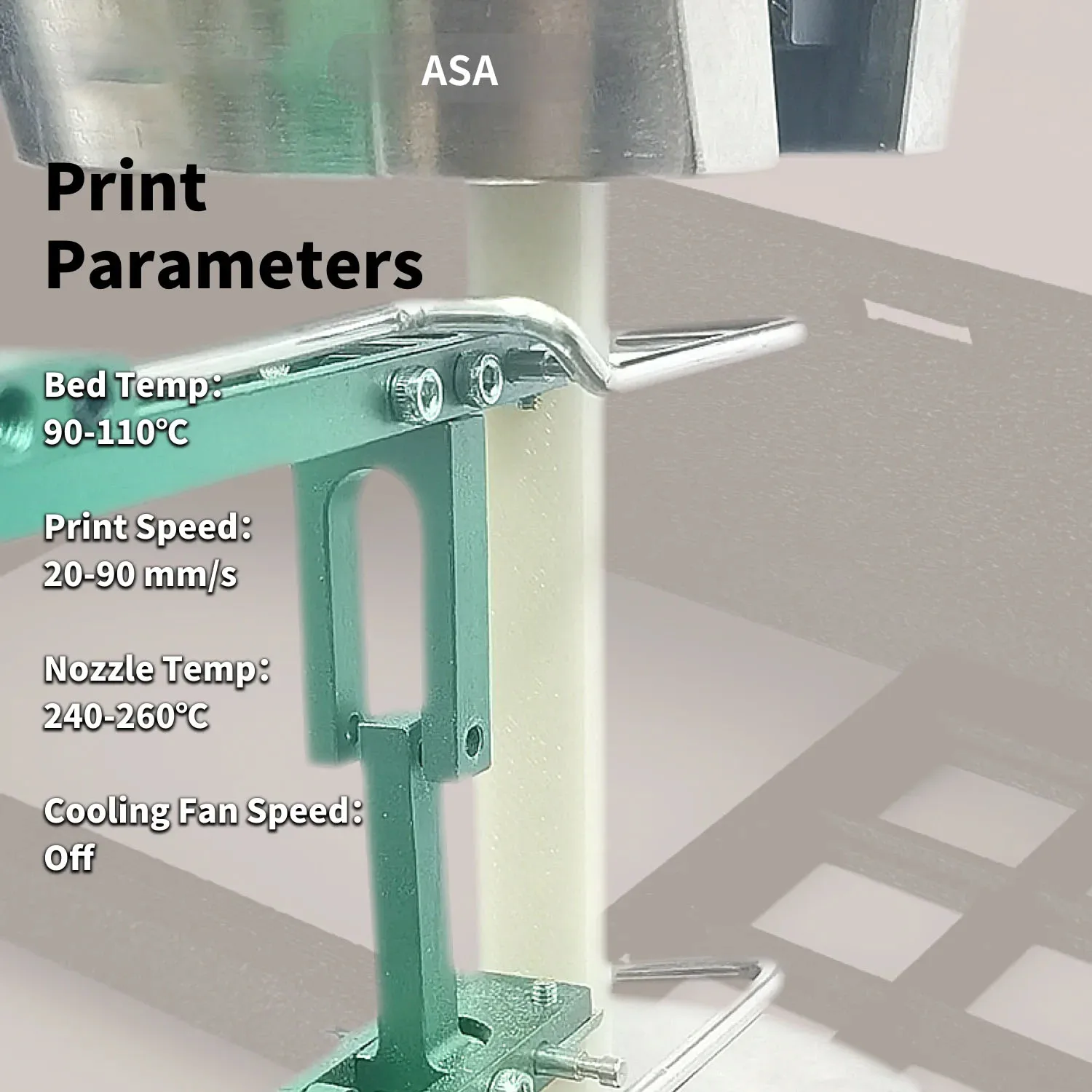 خيوط طابعة ثلاثية الأبعاد ASA مقاومة للطقس والكيميائية، طباعة هندسية فائقة القوة، بلاستيك يحل محل ترقية ABS