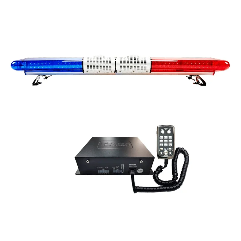 

Hot Selling 1400Mm LED Emergency Fire Warning Strobe Light Bar Cop Fire with 2 Speakers and Siren Light