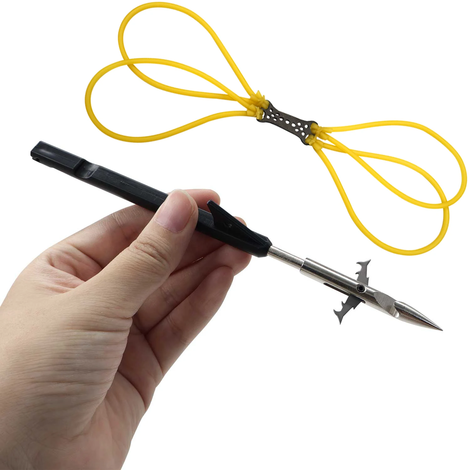 Outdoor Fishing Accessories, High-Quality Rubber Band Shooting, Stainless Steel Fish Dart Slingshot Hunting Accessories.