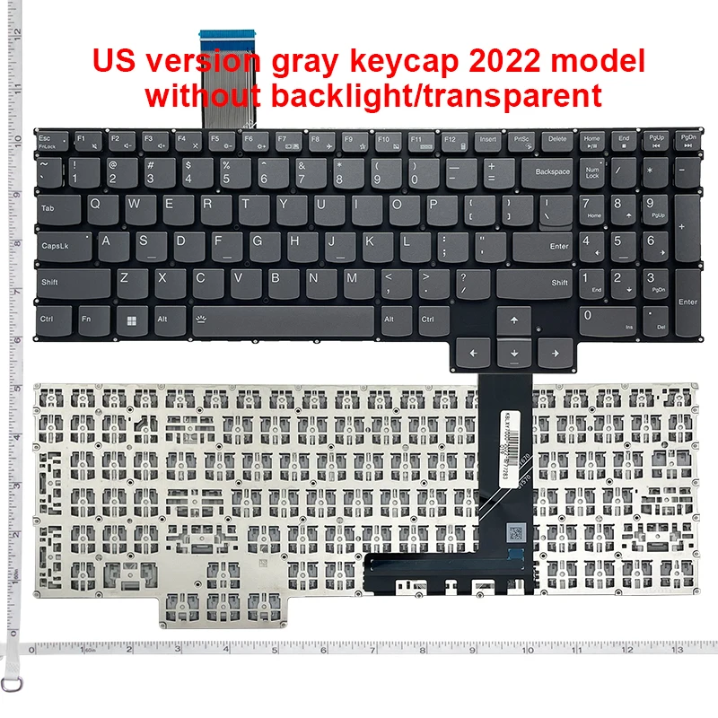 US Laptop Keyboard For Lenovo Rescuer Y7000 Y7000P 2022 Year R7000P 2022 Year Y9000P 2022 Year ARH7 IAH7 IAH7H Backlight grey