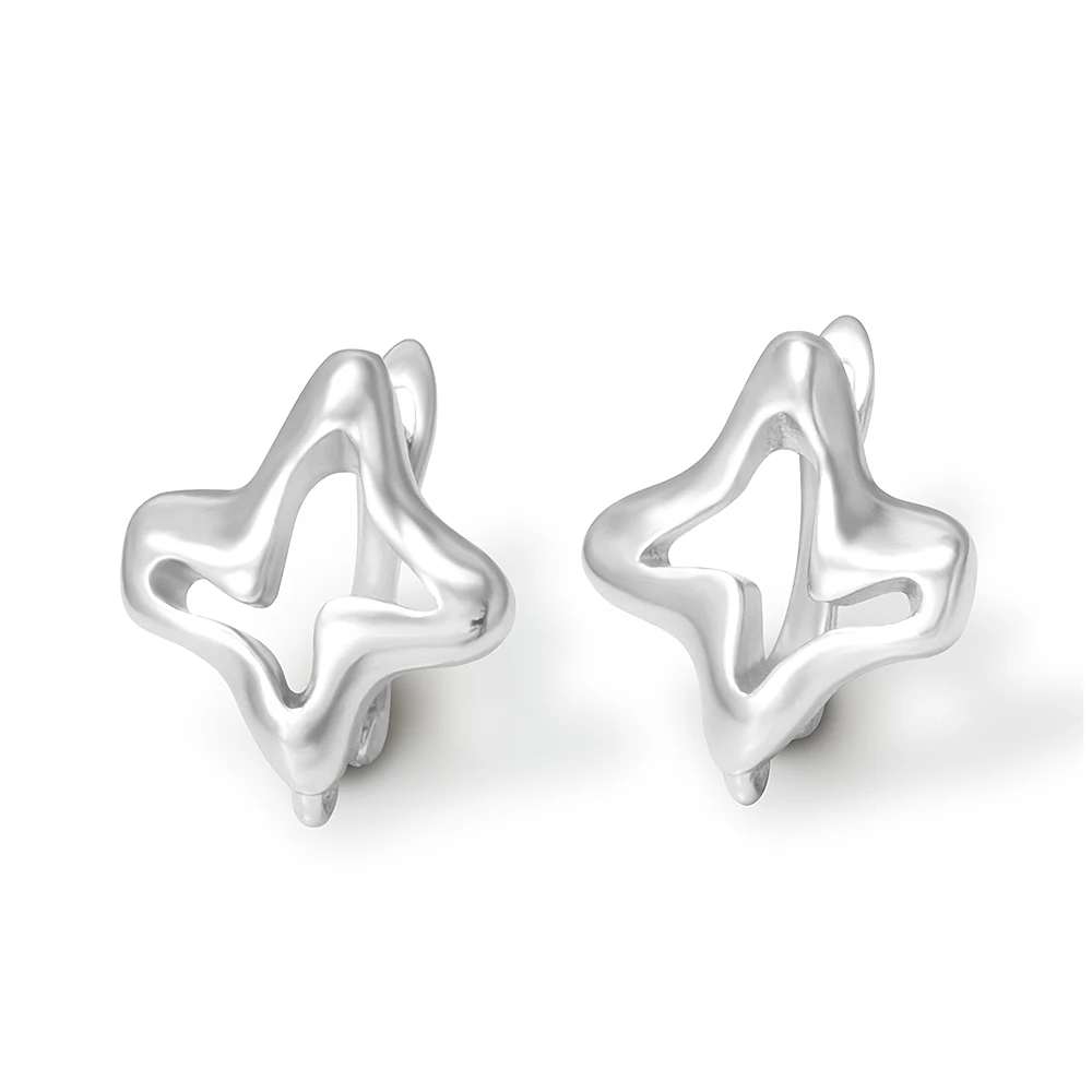 1 Pair French Geometry Smooth Earring Hooks 18K Gold/ Rhodium Plated Clasps For DIY Women\'s Earring Making Supplies Accessories