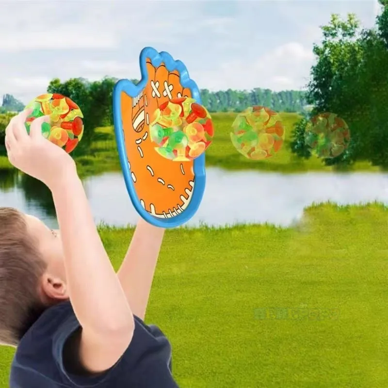 Children's  Pass-Catch Ball Game Parent-child Interaction Class Fun Elastic Catapult Boy and Girl Double Sports Toys