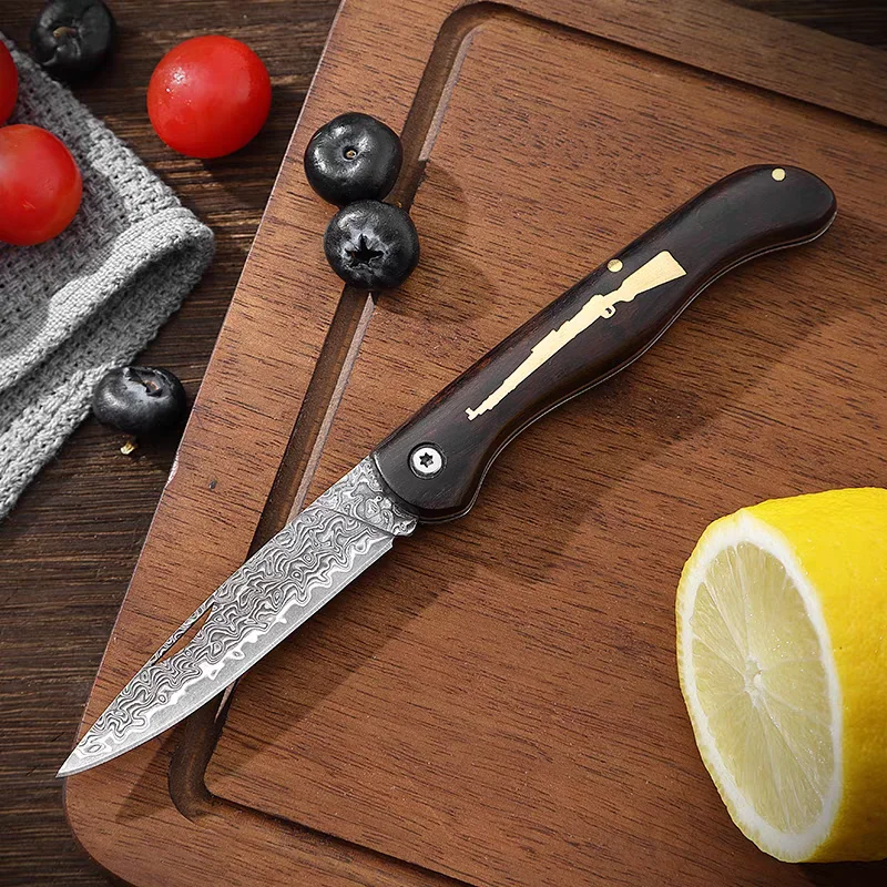 

Складной нож из дамасской стали премиум-класса — универсальное лезвие ручной работы для улицы