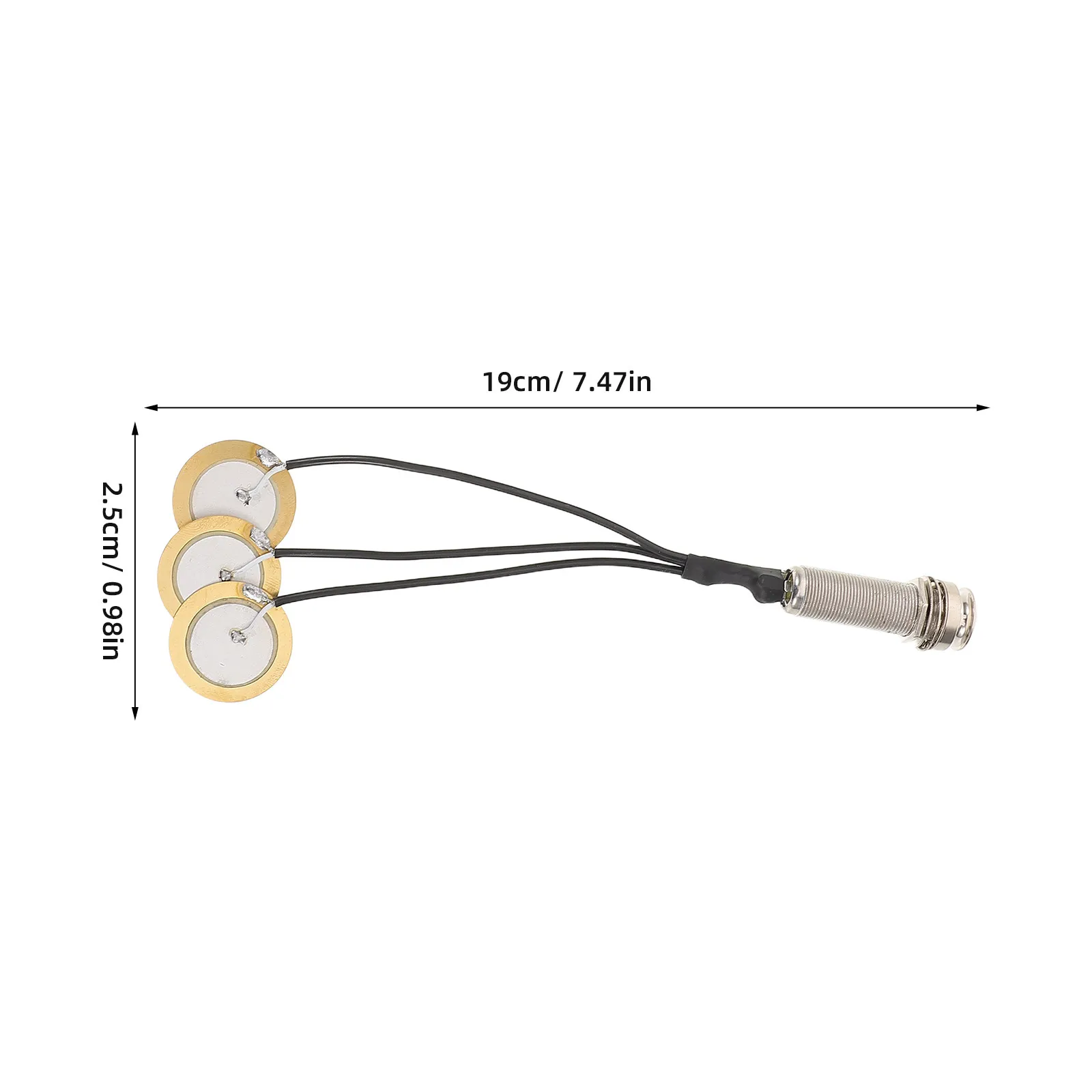 Piezo Pickup 2 Pieces High Sensitivity Self Adhesive Contact Transducer for Kalimba Acoustic Instruments
