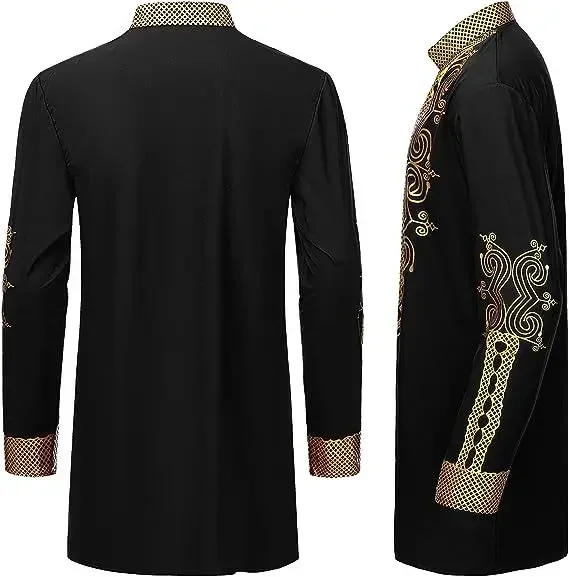 LIBIELIY Abito da uomo di vendita caldo Stile etnico africano Abiti ricamati a maniche lunghe Abbigliamento tradizionale da uomo 2 pezzi Pantaloni Cl