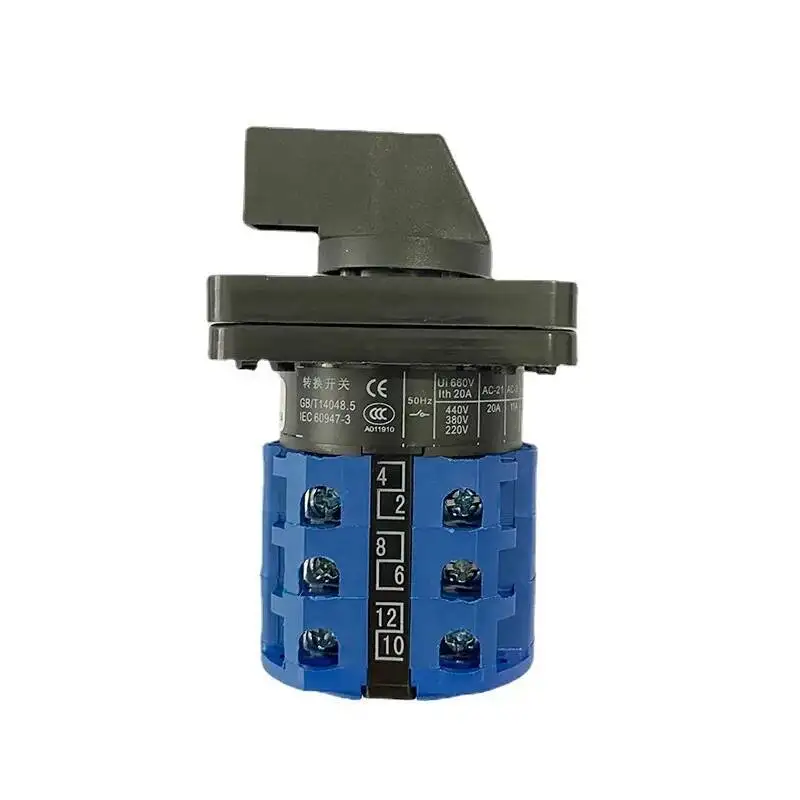 LW26-20D5723/3 Manufacturer Change Over Switch 3 Position Three Poles Selector 660V 20A Rotary Cam Switch