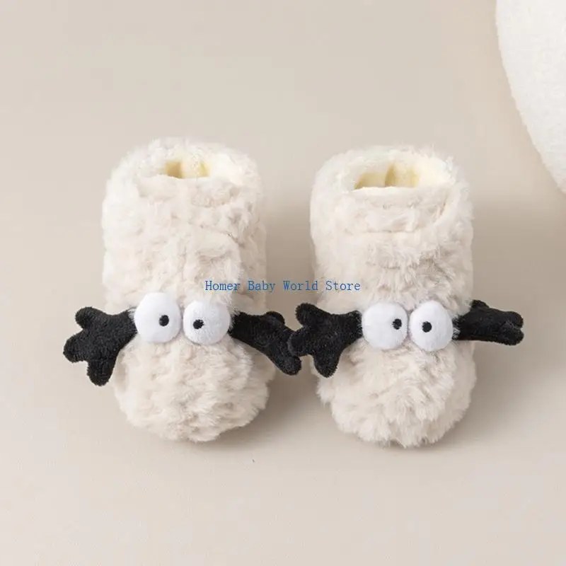 أحذية B2QD ناعمة ومسامية من الصوف للرضع مثالية للارتداء اليومي