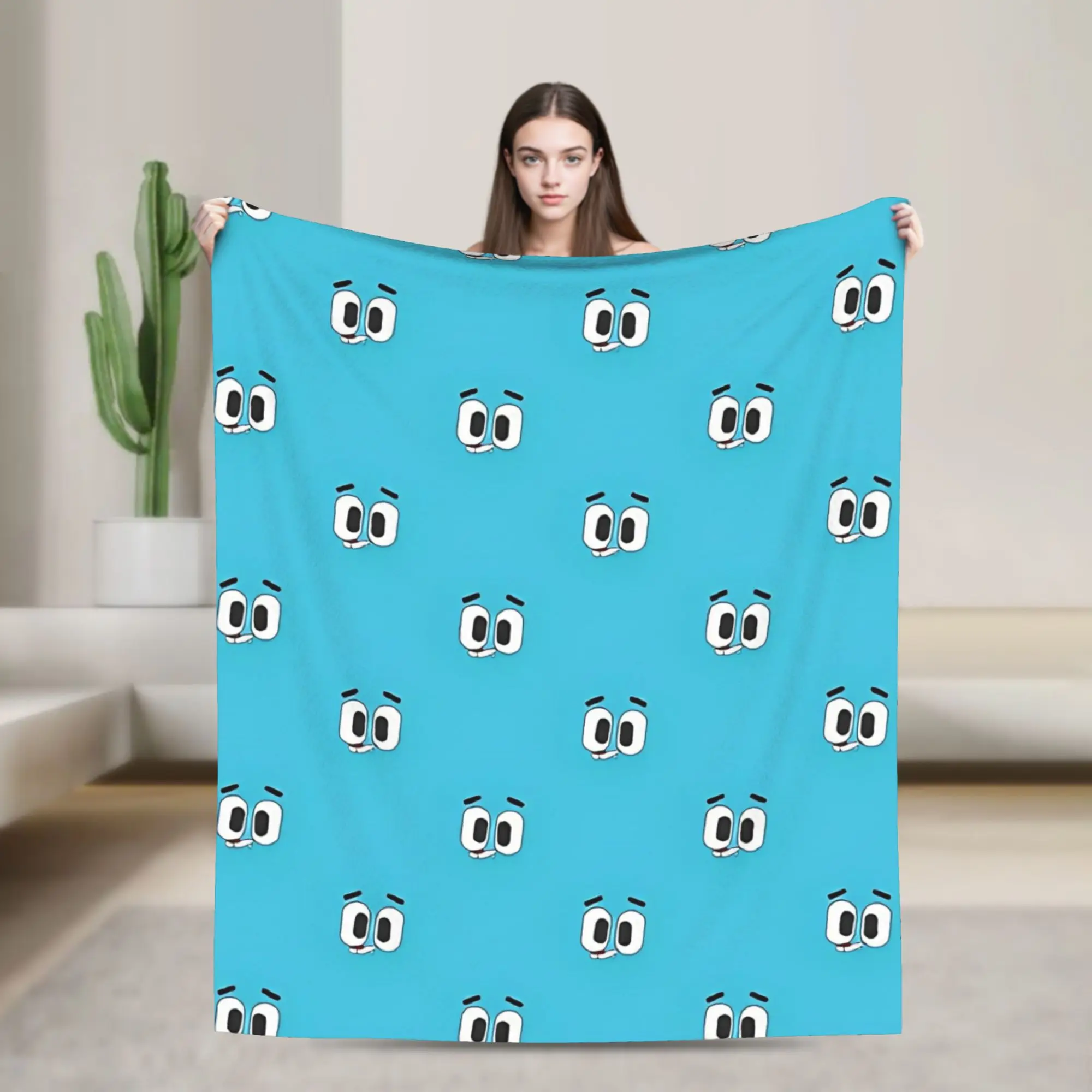 Gumballs Blankets Cute Cartoon Comedy Fleece Vintage Soft Throw Blankets for Bedding Lounge Textile Decor