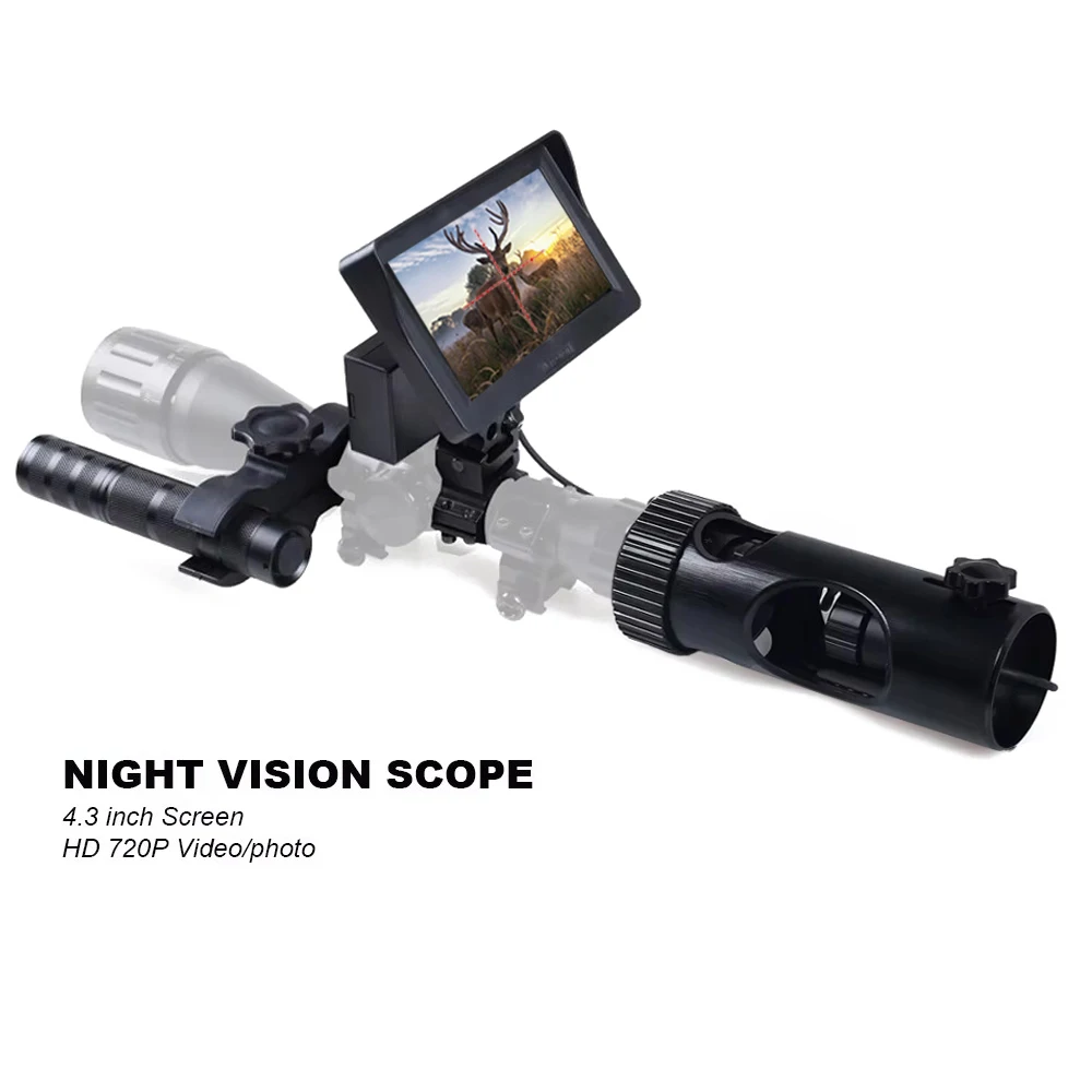 

Tactical Night Vision Riflescope Optics Hunting Night Vision Scopes LED 400m Infrared Laser Chip HD IR Video Camera