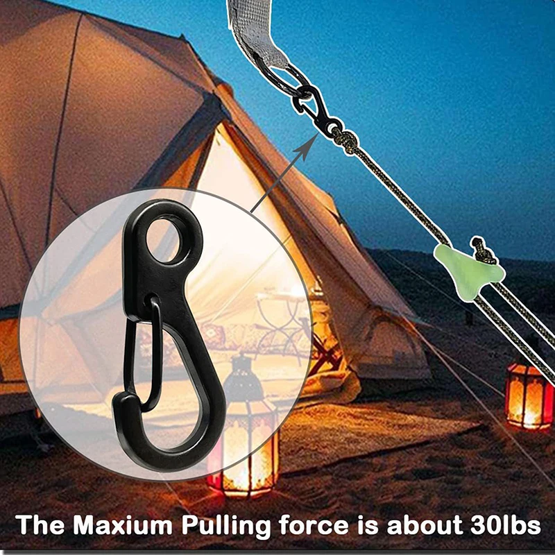 10Pcs Carabiner D-Ring Key Chain Spring Clips Mini Aluminium Alloy Hang Buckle Survival EDC Gear Outdoor Camping Keyring Tool