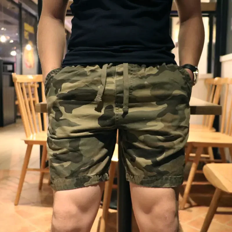 Mens Cargo Shorts Solid Bermuda Short Pants for Men Khaki with Draw String Camouflage Jogger Summer Y2k Designer 2024 Fashion