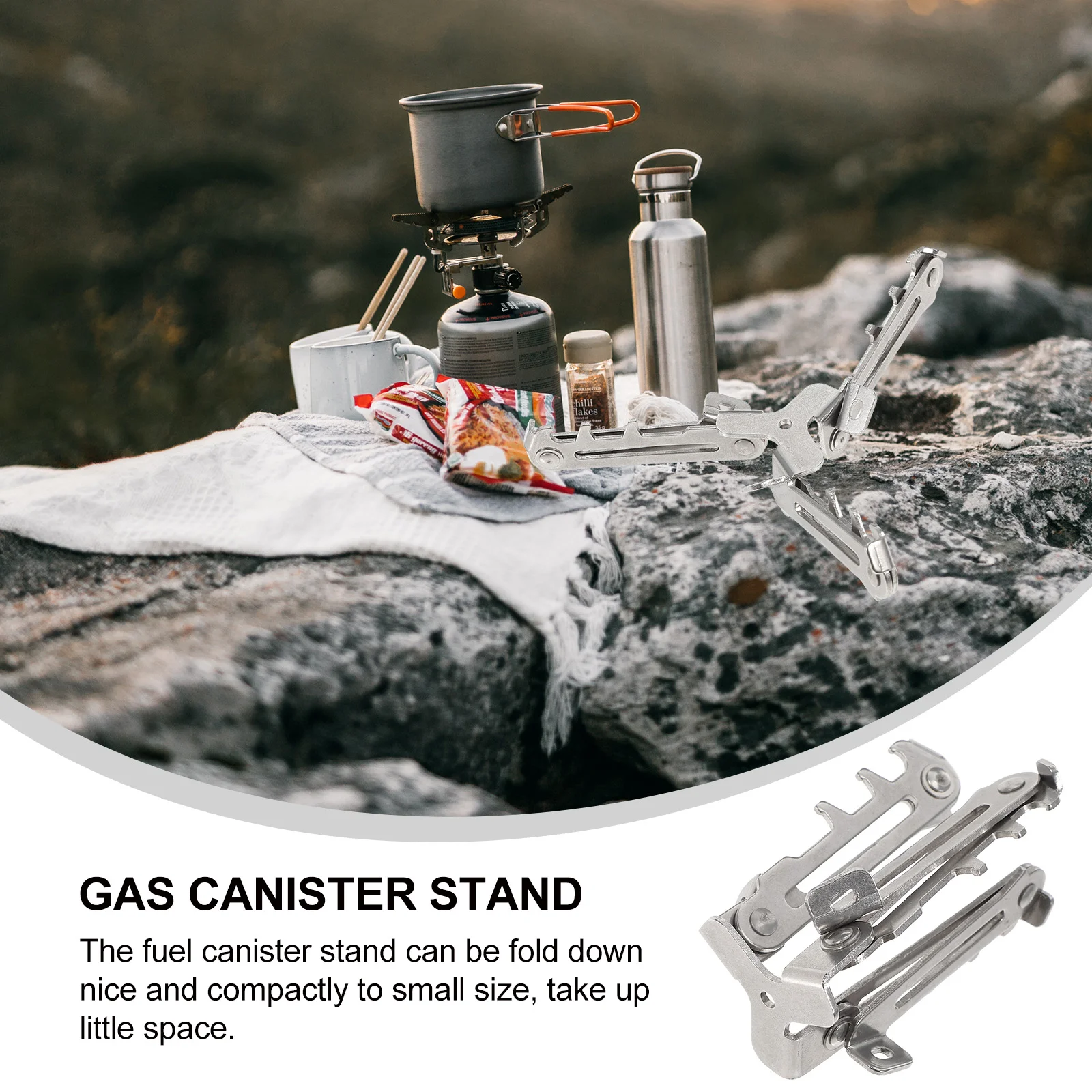 Gas Tank Bracket Cans Stove Stand Outdoor Folding Fuel Portable Fixed Aluminum Alloy Universal Tripod Stabilization Camping