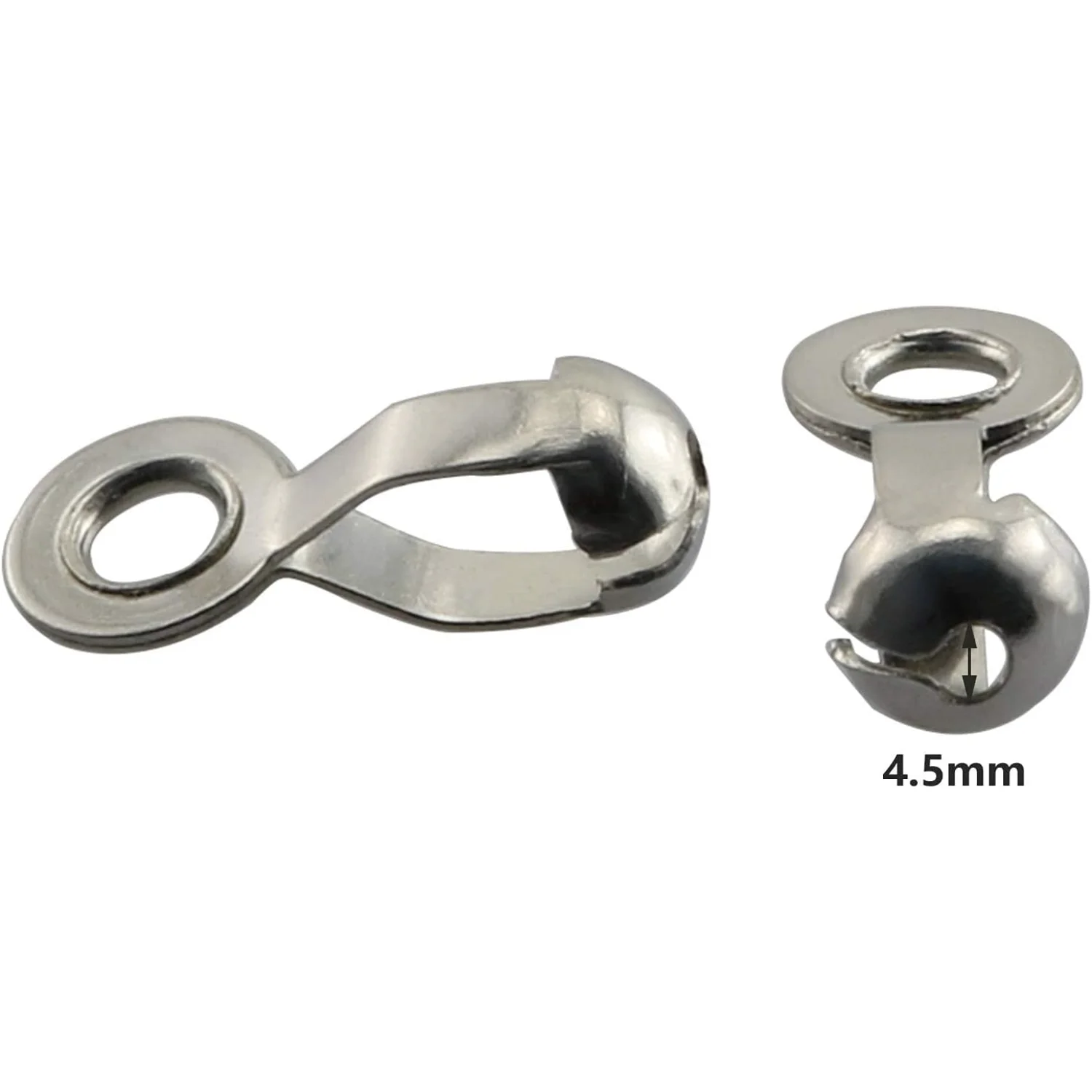 Ball Chain Pull Loop Connectors 20PCS Silver Ceiling Fan Lamp Pull Loop Stainless Steel Chain Connectors 4.