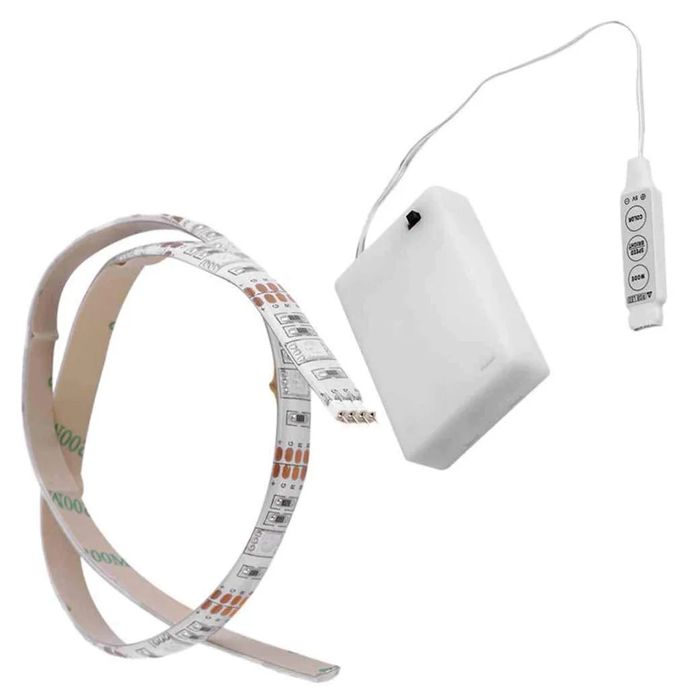 

50Cm Rgb LED Light Strip Flexible Rope Light for Computer Desk Bookshelf Closet Outdoor Home Decor Adhesive Waterproof Low