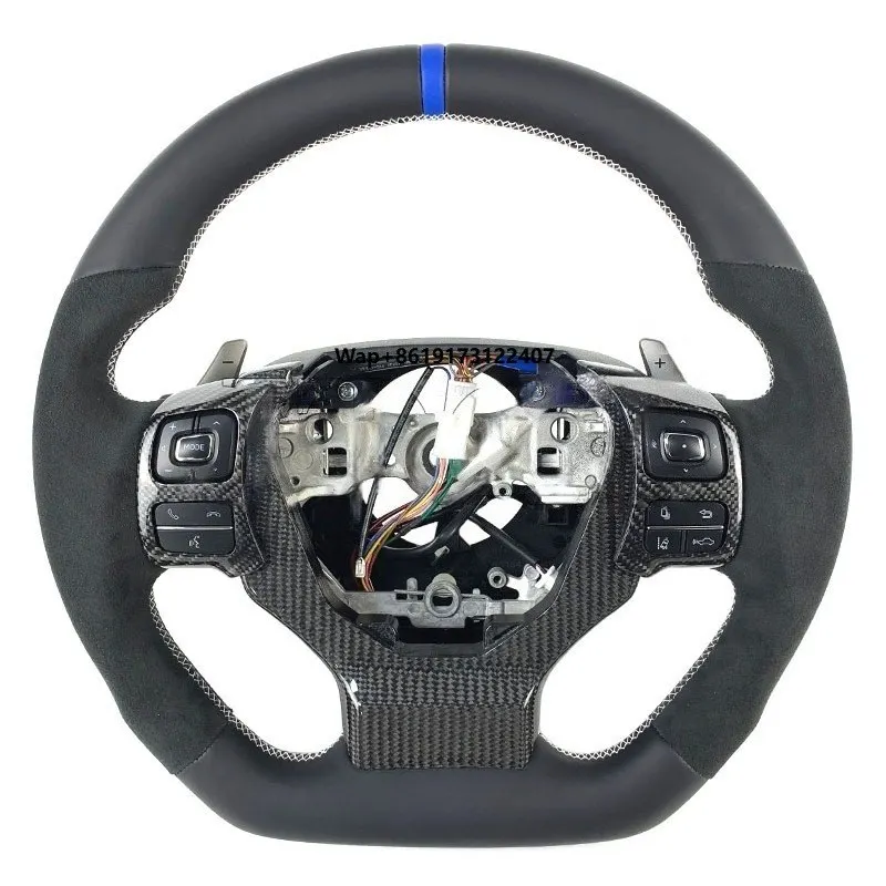 

Hot Selling Real Carbon Fiber Steering Wheel for NX ES GS Flat Bottom 3 Runner Car Steering Wheel Sport Style