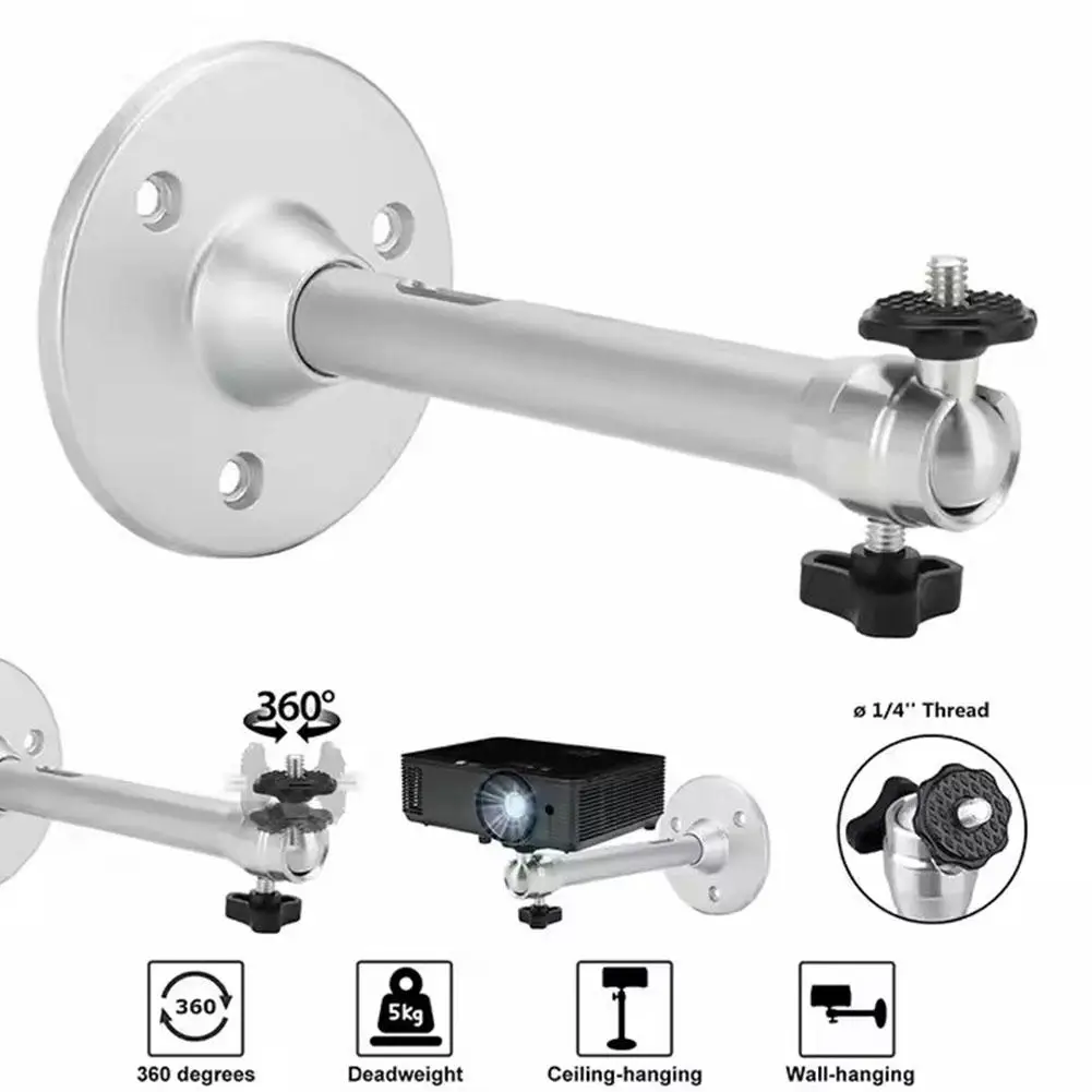 Aluminum Alloy Projector Hanger Surveillance Camera Bracket Degree 5kg Rotation Ceiling 360 Weighing Bracket Projector Micr S3K6