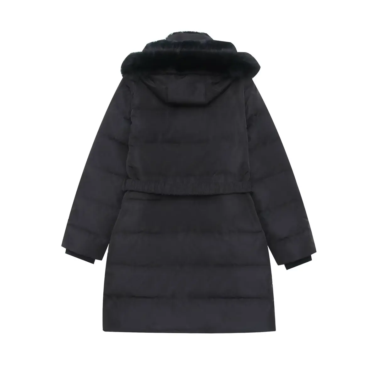 Faionable JNLEAOG Dames dons Jaet Herfst Nieuwe Sle Afneembare capuchon 90% dons Polyestervezel Lange Sve Halflange Rits