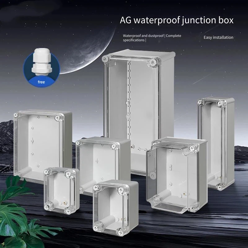 

Transparent Waterproof Box Indoor and Outdoor Monitoring Sealed Power Switch Box Instrument Plastic Abs Waterproof Junction Box