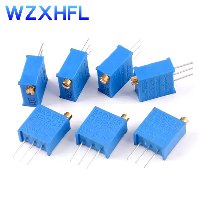 10PCS 3296W 3296 50 100 200 500 ohm 1K 2K 5K 10K 20K 50K 100K 200K 500K 1M ohm 103 100R 200R 500R Trimpot Trimmer Potentiometer