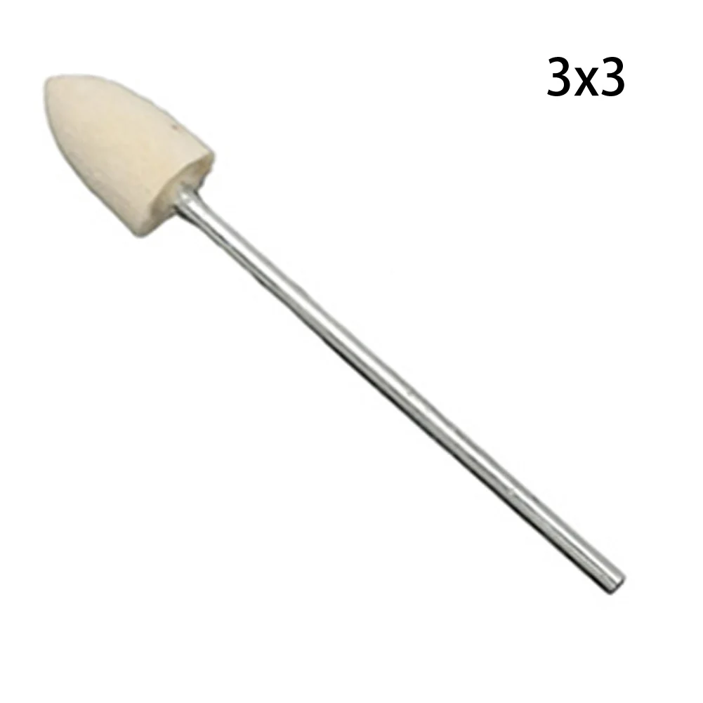 7pcs Wool Grinding Wheel Set with 3mm Shank Diameter for Polishing and Grinding Metal Glass and Other Materials
