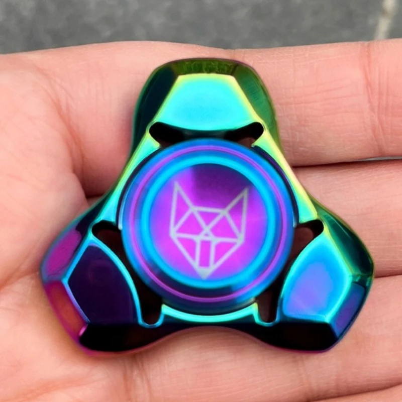 Mini Fidget Spinner en métal et acier inoxydable, pointe supérieure gyroscopique EDC, jouet sensoriel anti-Stress, rotatif, soulage l'anxiété pour fille