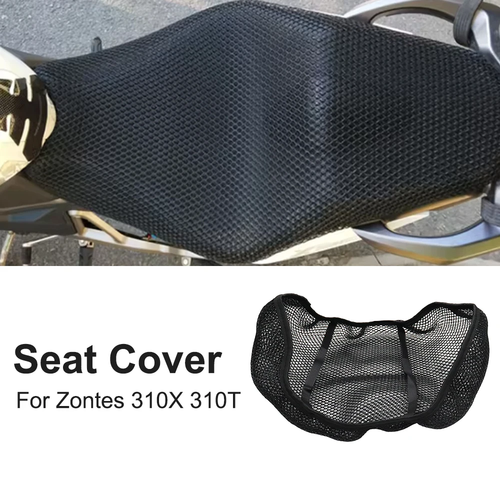 For Zontes 310X 310T Motorcycle Seat Cover 3D Mesh Fabric Non-Slip Breathable Heat Insulation Protection Cushion