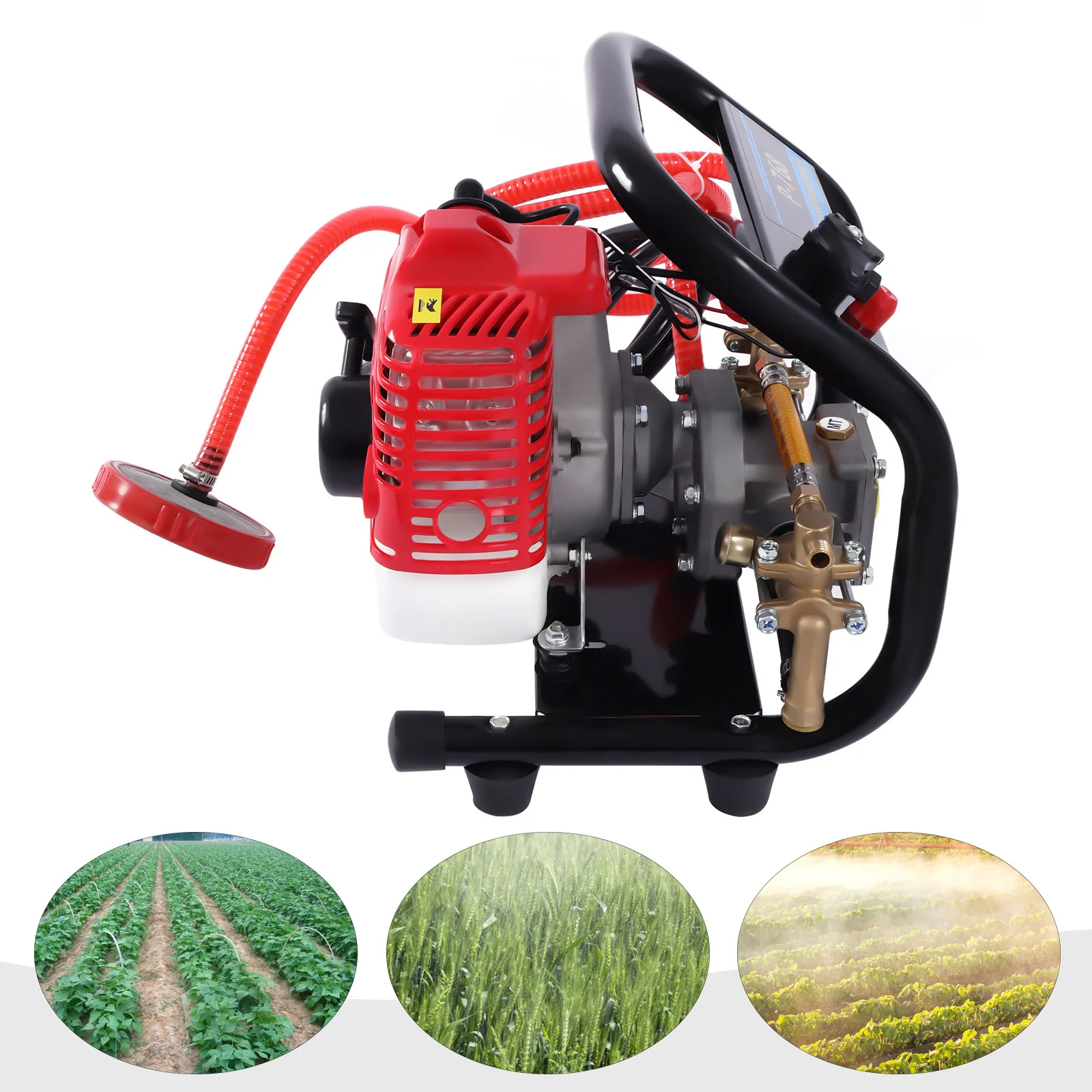 

Portable High-Pressure Sprayer – 2-Stroke Engine, Large Fuel Tank, 10m Hose, Easy Start, Easy Move