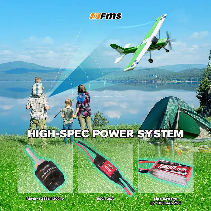 FMS 1220mm Ranger EP V2 Novice Training Remote Control Electric Aircraft Water Air Fixed Wing Model PNP RTF With Reflex V3
