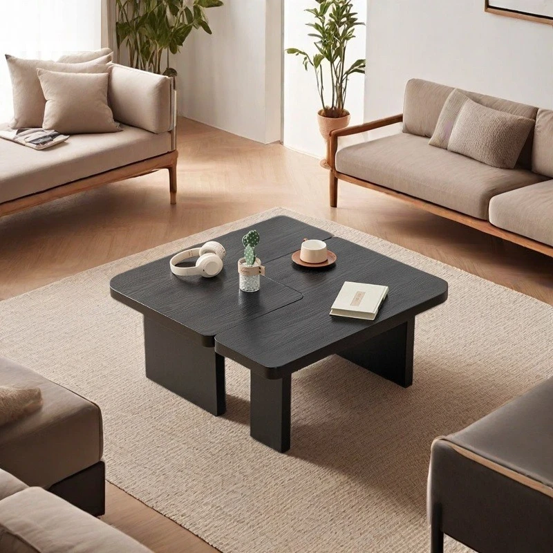 

wood light luxury few wabi wind tea table bedroom leisure small apartment model living room low table coffee table solid wood