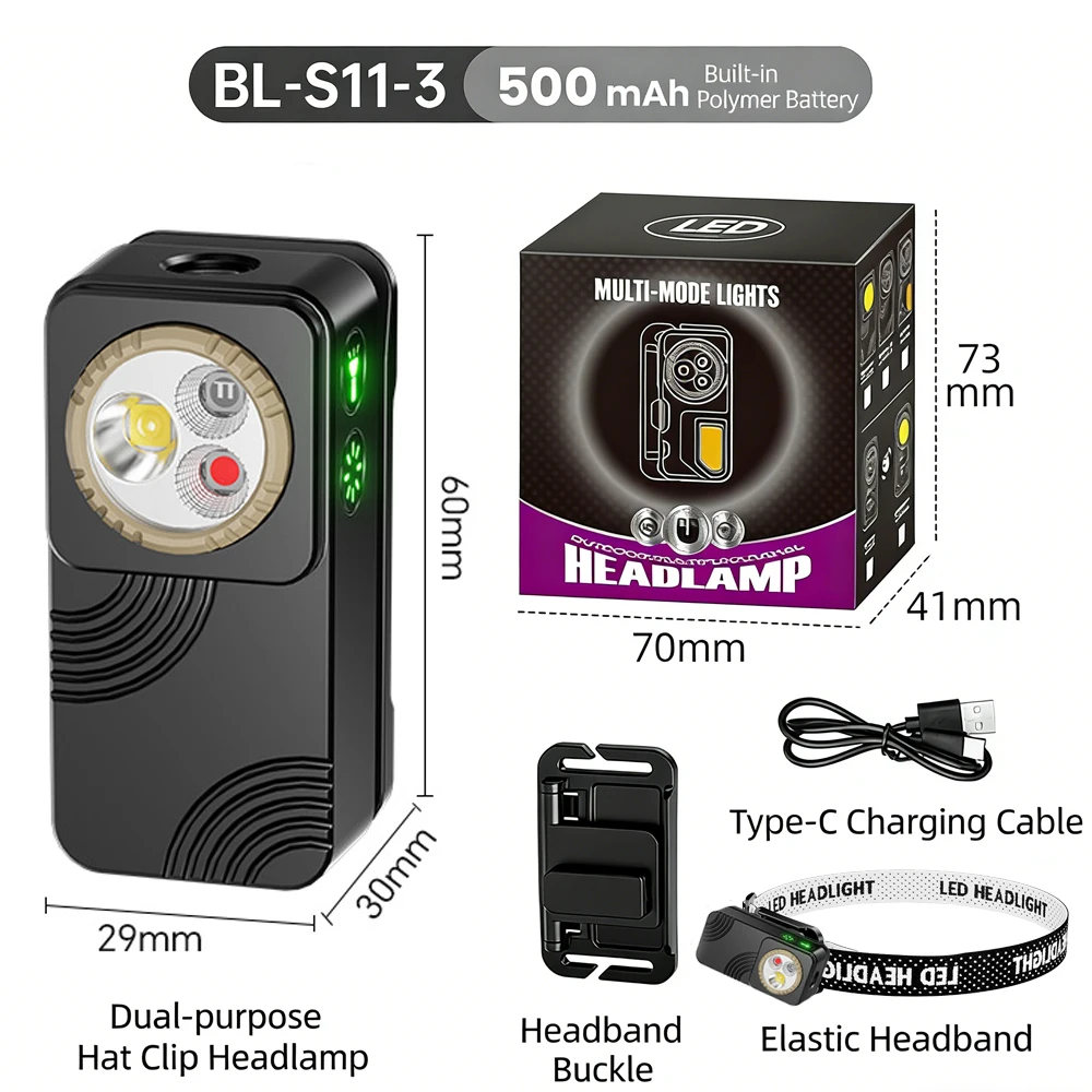 Rechargeable LED Headlamp Flashlight - Super Bright,Multiple Lighting Modes,Magnetic,Adjustable Head Light,Outdoor,Camping,Gift