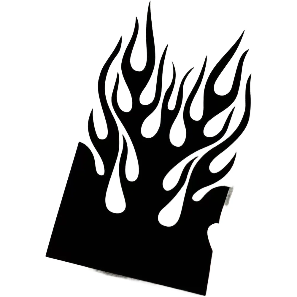 Flame Pattern Decal Sticker Compatible with Motorcycle Helmets For mirrors Bumpers Body Parts Weather Resistant