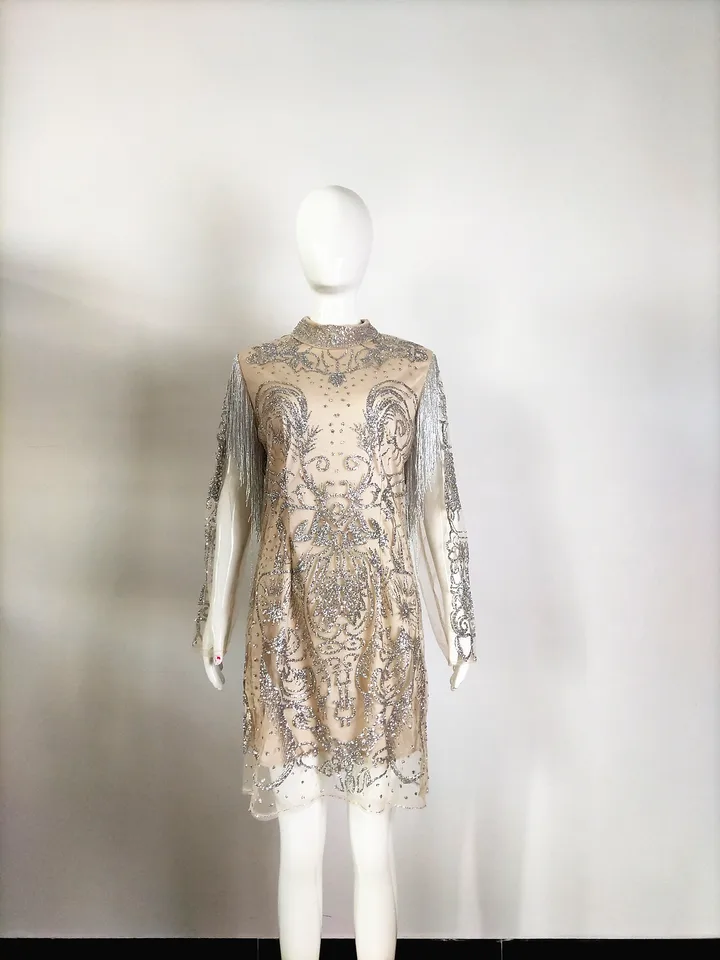 calcy sequin mesh dress - gold Karley Sequin Maxi Dress main image 0