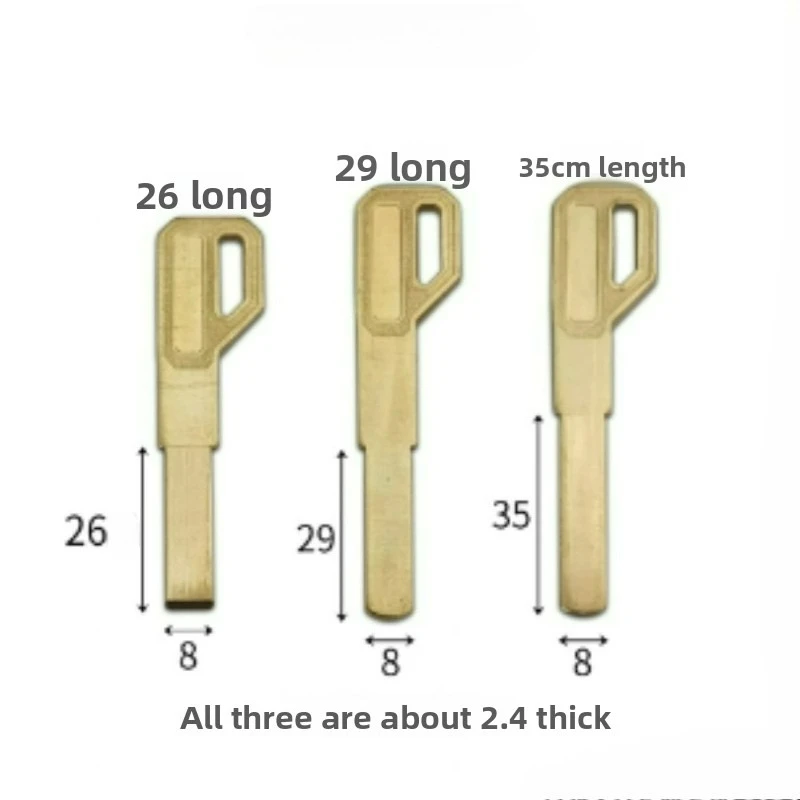

2PC Suitable for Gun Shaped Flat Key Blanks with Three Different Lengths, Gun Handle Fingerprint Locks, Multi Track Civilian Ke
